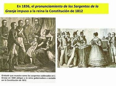 Pronunciamiento de los sargentos de La Granja. Restablecimiento de la Constitución de 1812