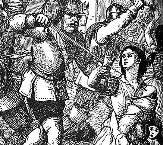 The Irish Rebellion defeated by Cromwell