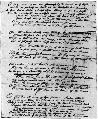 Writing of the Star Spangled Banner