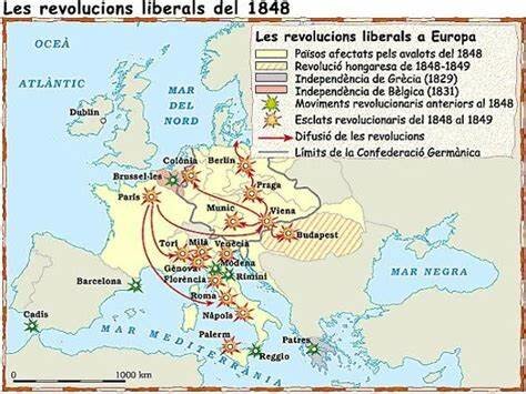Revolucions democràtiques a França i en altres països de l'Europa occidental