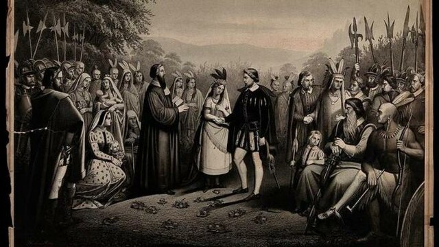 John Rolfe se casó con Pocahontas