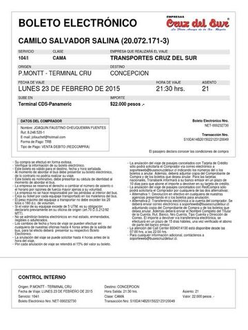 Boleto electrónico 2007