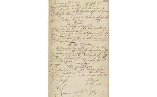 Patent granted to Isaac Briggs and William Longstreet for a stem engine