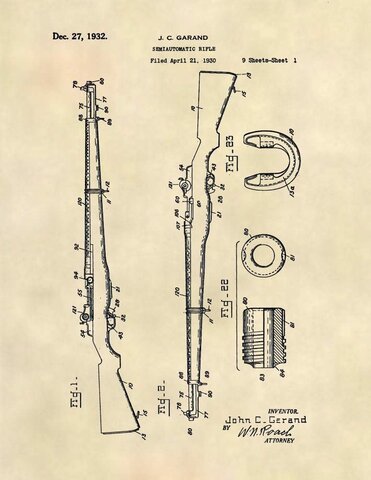 Semiautomatic M1 Rifle is Patented