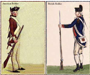 colonist vs british troops