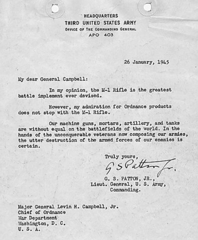 General Patton Praises the M1 Garand