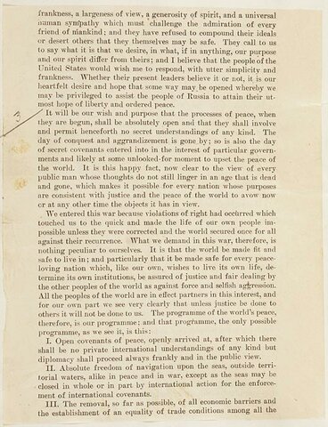 Woodrow Wilson's 14 Points