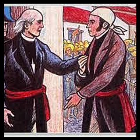 Entrevista entre Miguel Hidalgo y José María Morelos y Pavón