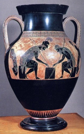 ÁNFORA DE AYAX Y AQUILES DE EXEQUIAS