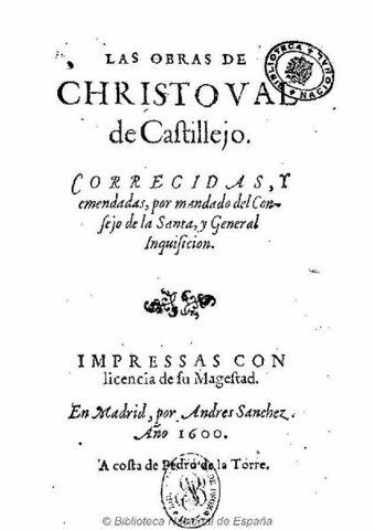 Las obras de Cristóbal de Castillejo