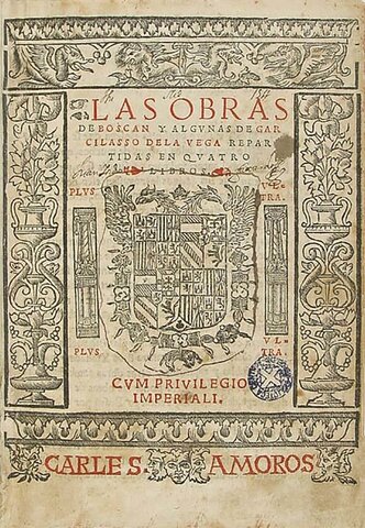 Las obras de Boscán y algunas de Garcilaso repartidas en cuatro libros
