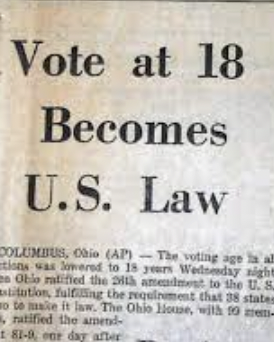 Lowered voting age