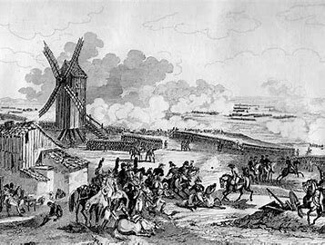 French cannons drive back Prussians at Valmy