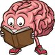 6 brain learning cartoon clipart