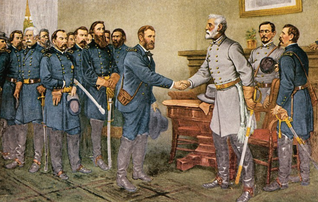 Robert E. Lee surrenders