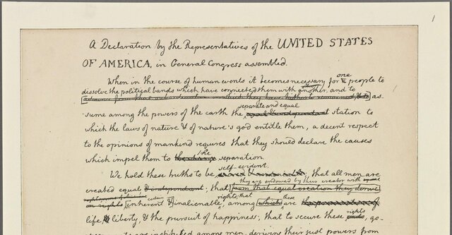 Declaration of independence draft