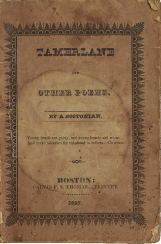 Poe published his first book "Tamerlane and Other Poems" in Boston