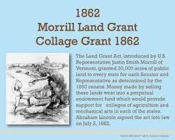 Morrill Act passed