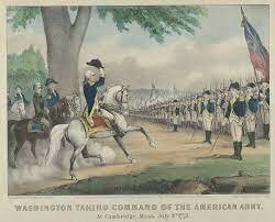 Washington arrives on outskirts of Boston with continental troops