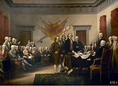 The declaration of independence is signed