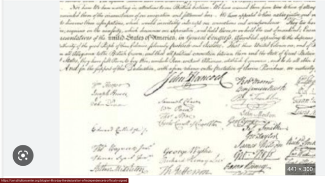 Declaration of Independence signed.