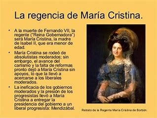 Fin de la regencia de María Cristina.