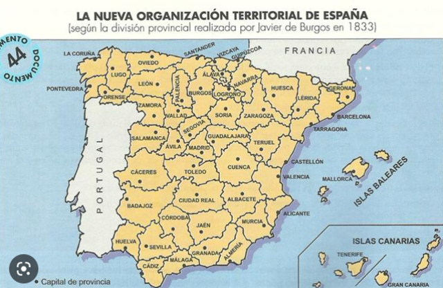 División provincial de Javier de Burgos
