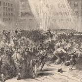 Protesta estudiantil en la Noche de San Daniel.