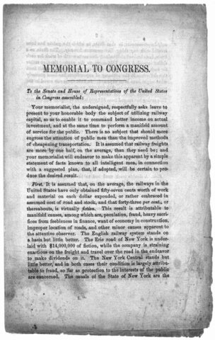 Memorial to Congress