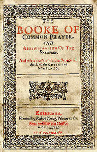 The introduction of the book of common prayer