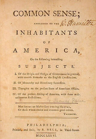 "Common Sense" published by Thomas Pain