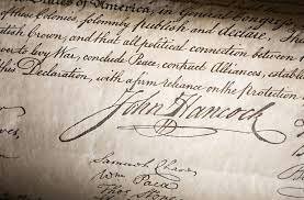 The Declaration of Independence is signed