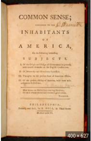 "Common Sense"published by Thomas Paine