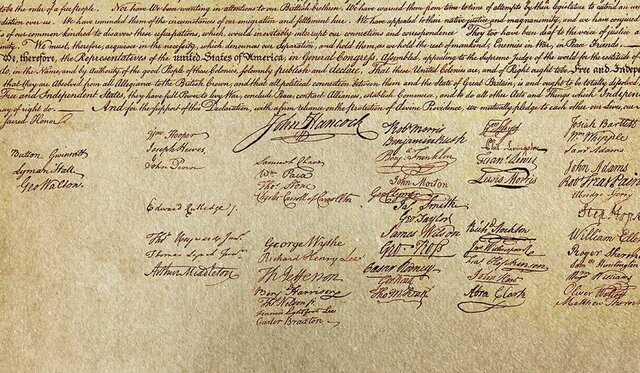 The Declaration of Independence is signed!