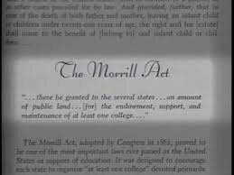 Morrill Act passed