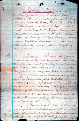 the first treaty of Fort Laramie