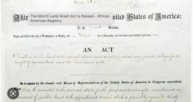 Morrill Act passed