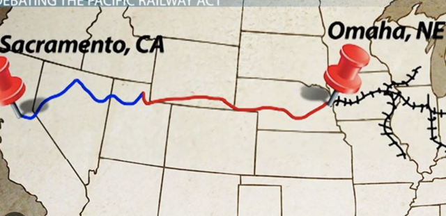 The Charter for the Transcontinental Railroad passed