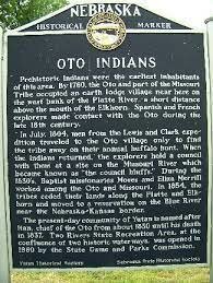 The first treaty between the Oto Tribe and the US government