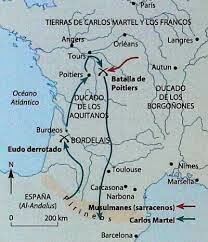 batalla de poitiers 732 mapa