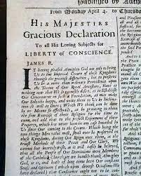 The Royal Declaration of Indulgence