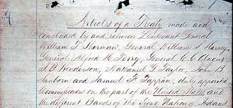 The treaty in 1892 between the US government and the Lakota Tribe