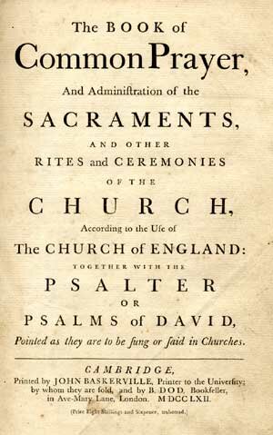 Book of Common Prayer published