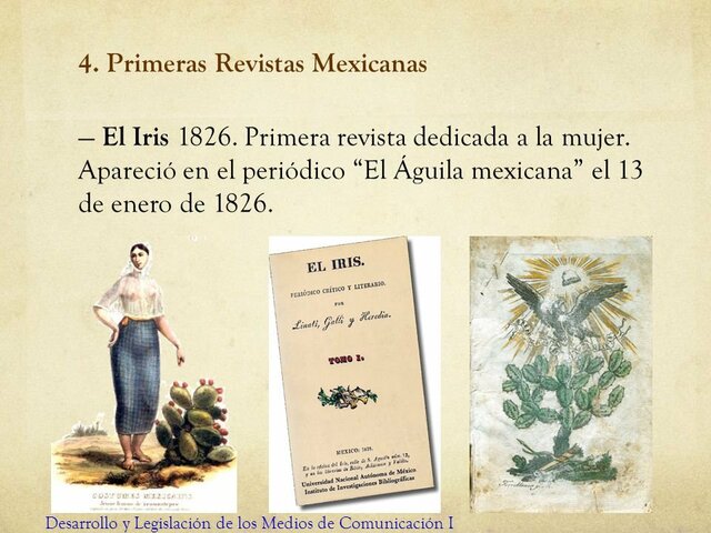 Publicación de El Iris primera revista femenina mexicana