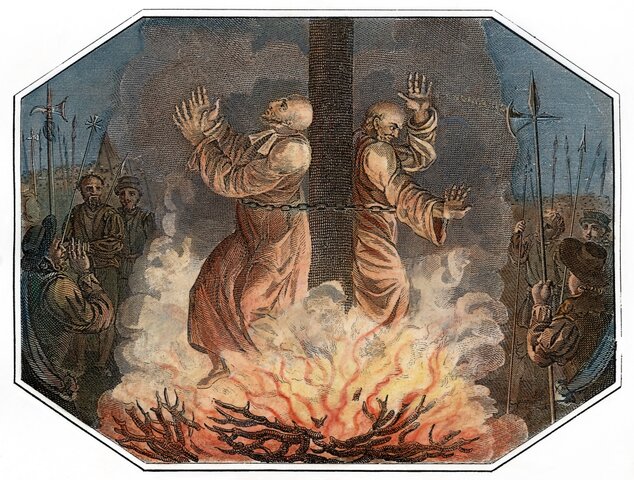 The Burning of bishops Latimer and Ridley