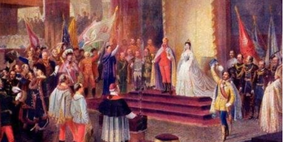 Inicio de la monarquía dual del Imperio Austro-Húngaro con Francisco José I.