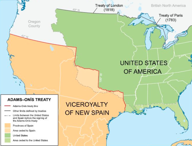 The Adams-Onis Treaty is Signed