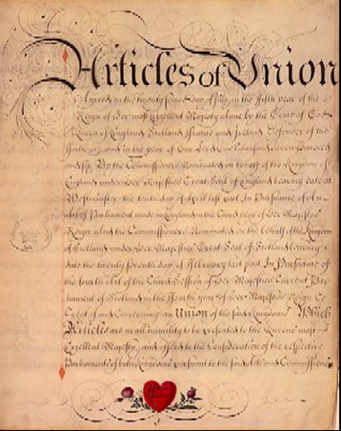 Act of Union between England of Scotland