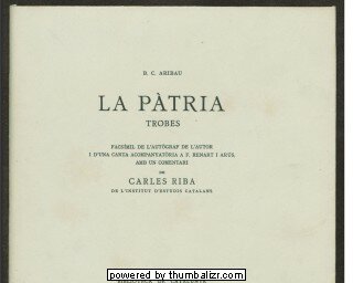 Oda a la Pàtria, de Bonaventura Carles Aribau