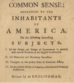 Common sense published by thomas paine